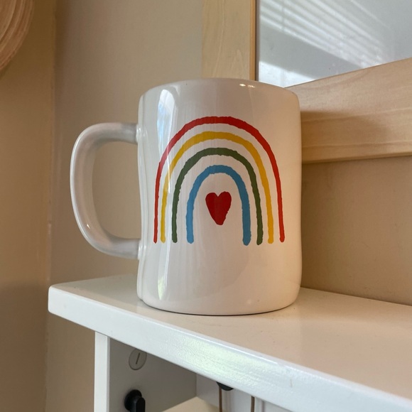 Rae Dunn “Shine Bright “ rainbow pride mug, EUC  rare - Picture 4 of 7